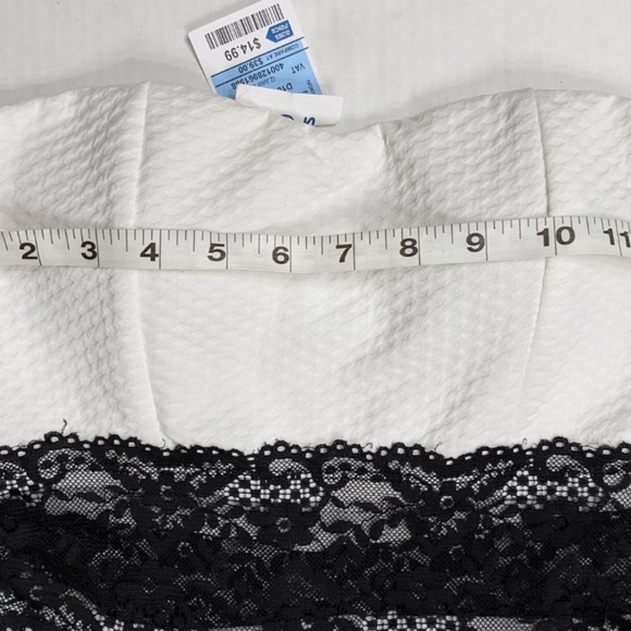 Wild Daisy Strapless White and Black Dress - Picture 8 of 11